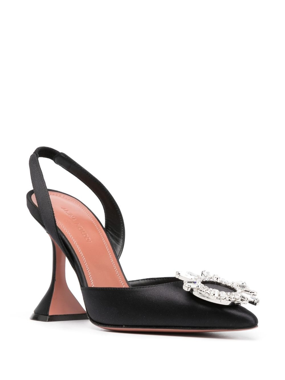Amina Muaddi Begum 70mm Satin Slingback Pumps - 3