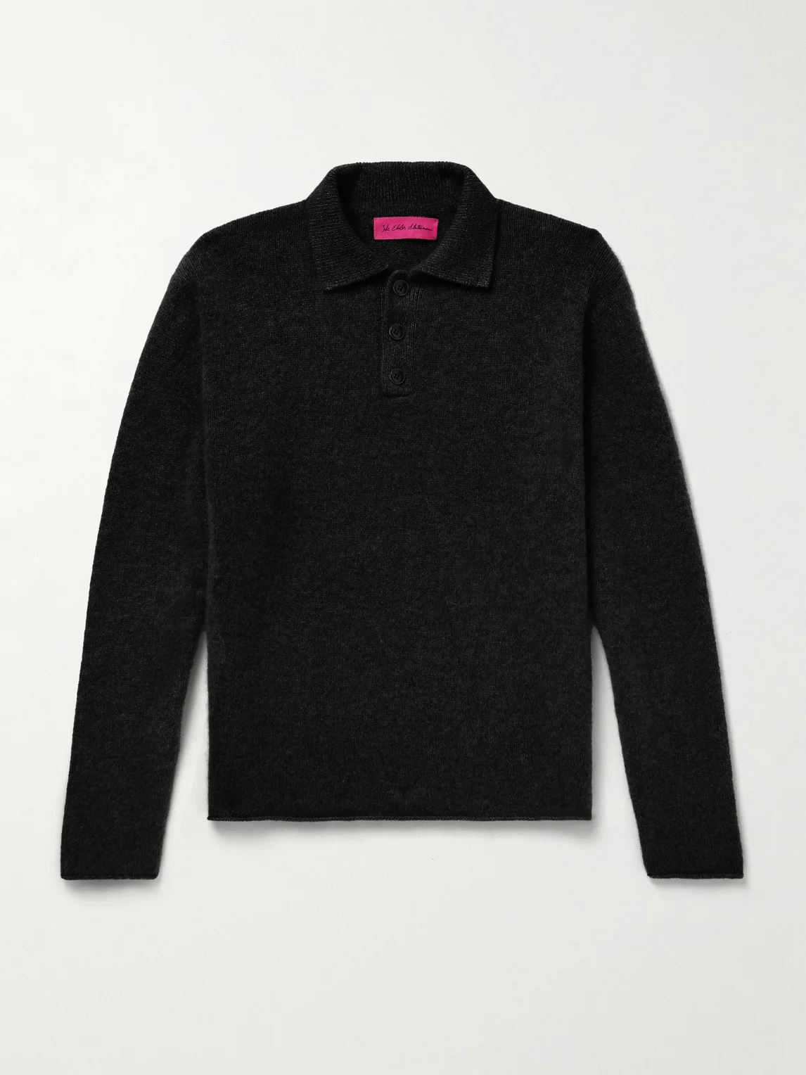 Brushed-Cashmere Polo Shirt - 1