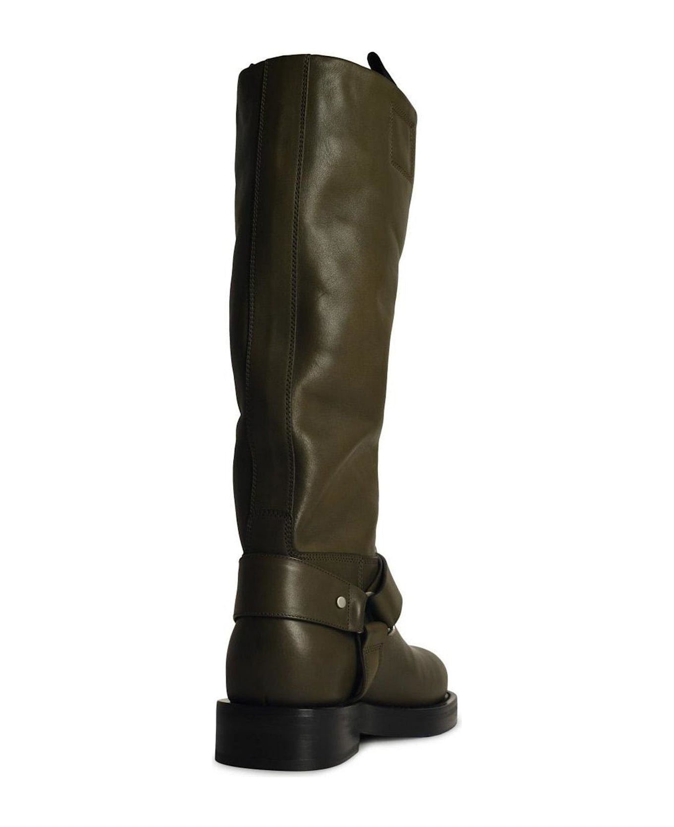 Green Leather Boots - 2