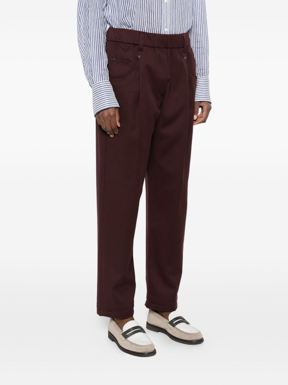 elasticated-waist pocket trousers - 3