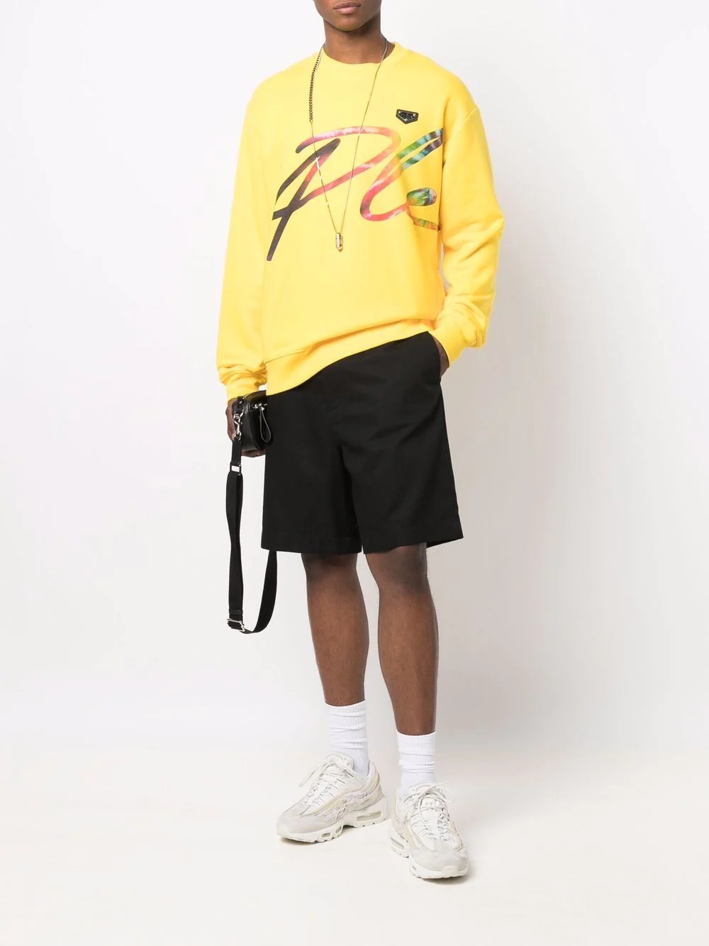 logo-print cotton sweatshirt - 3