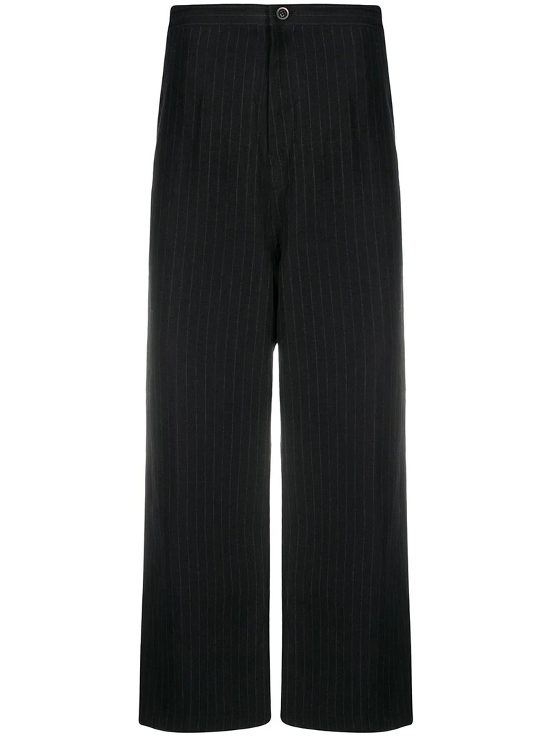 pinstripe wide-leg trousers 1