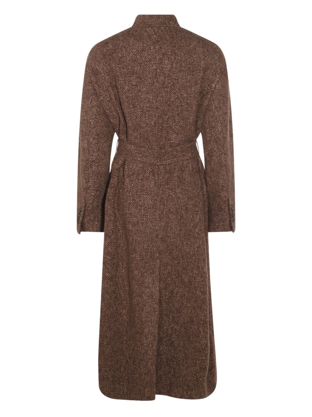 wool-blend single-breasted coat - 2