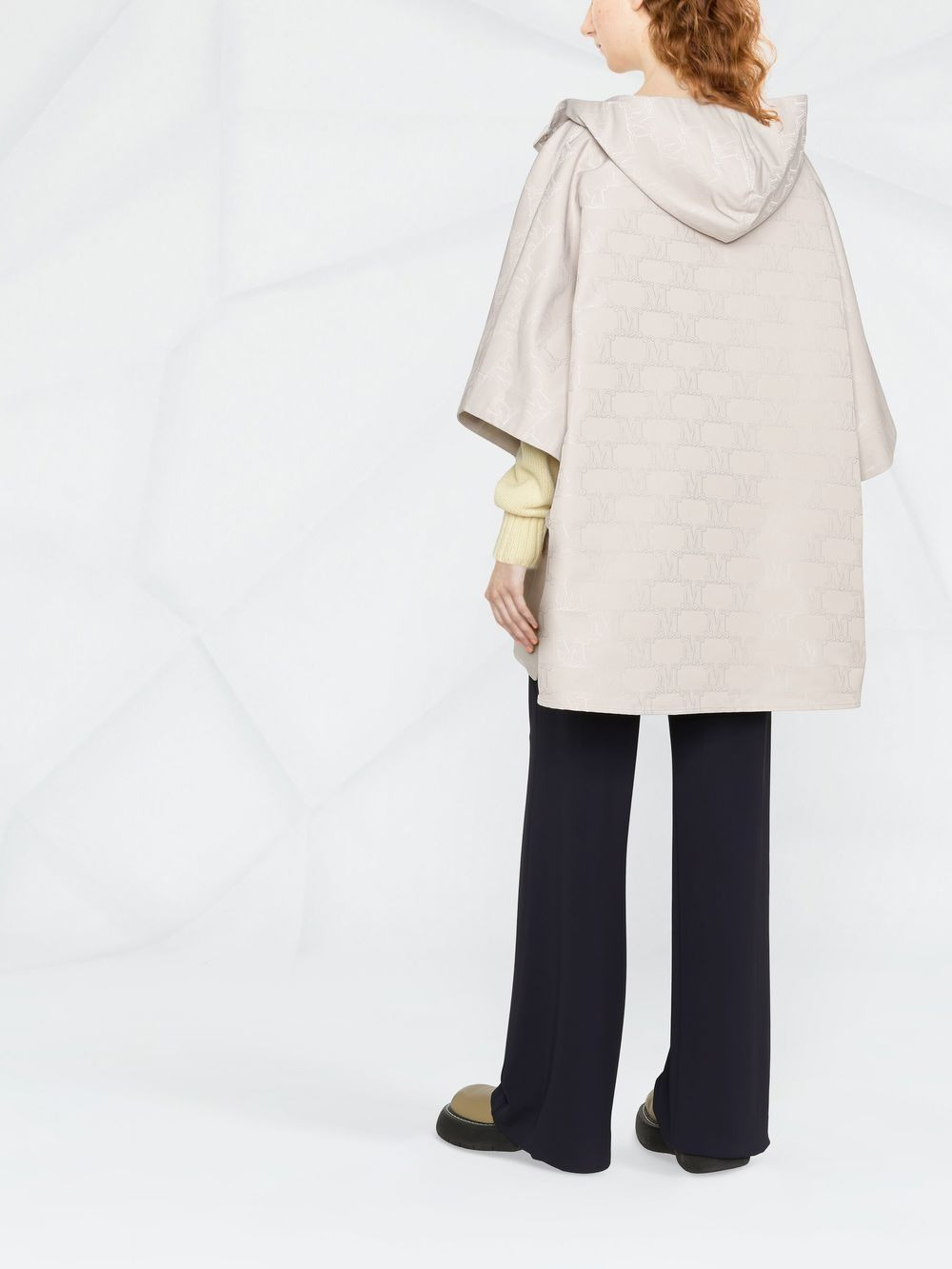 monogram jacquard satin coat - 3