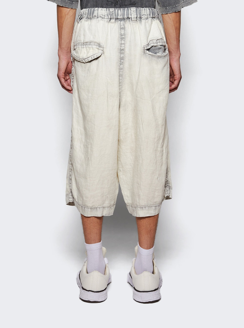 Aged Wide Shorts Light Grey - 4