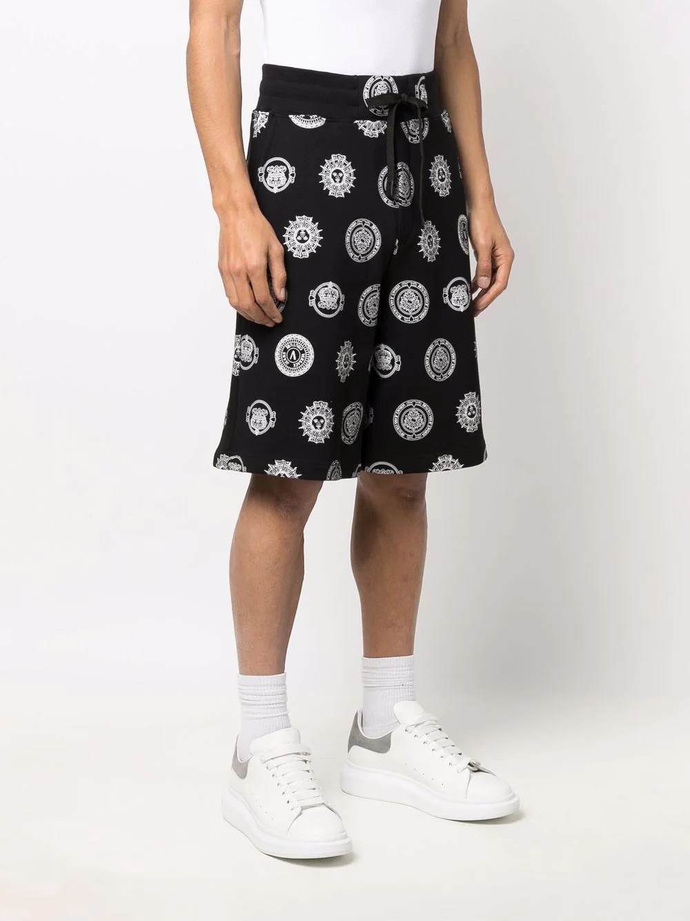 Emblem-print track shorts - 3