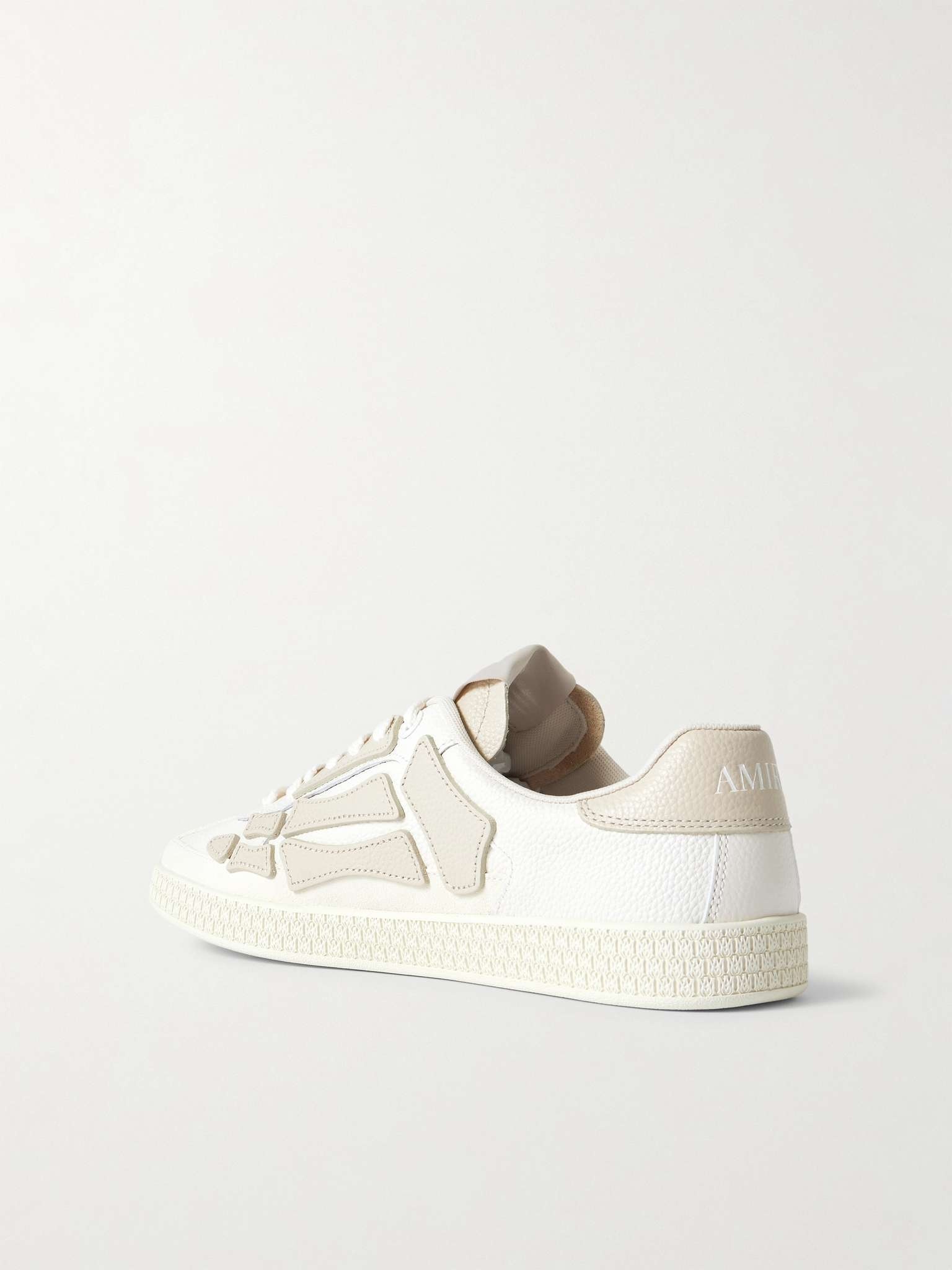Pacific Bones Appliquéd Suede and Full-Grain Leather Sneakers - 4