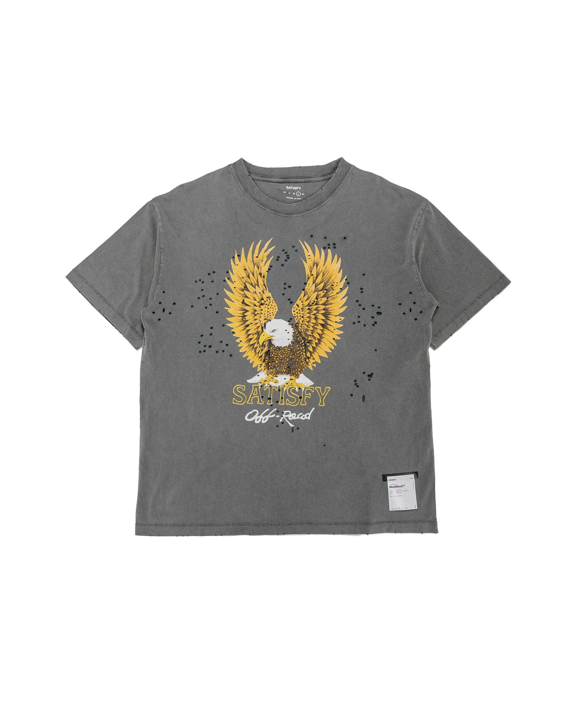 MothTech T-Shirt Eagle Off Road Faded Black - 1