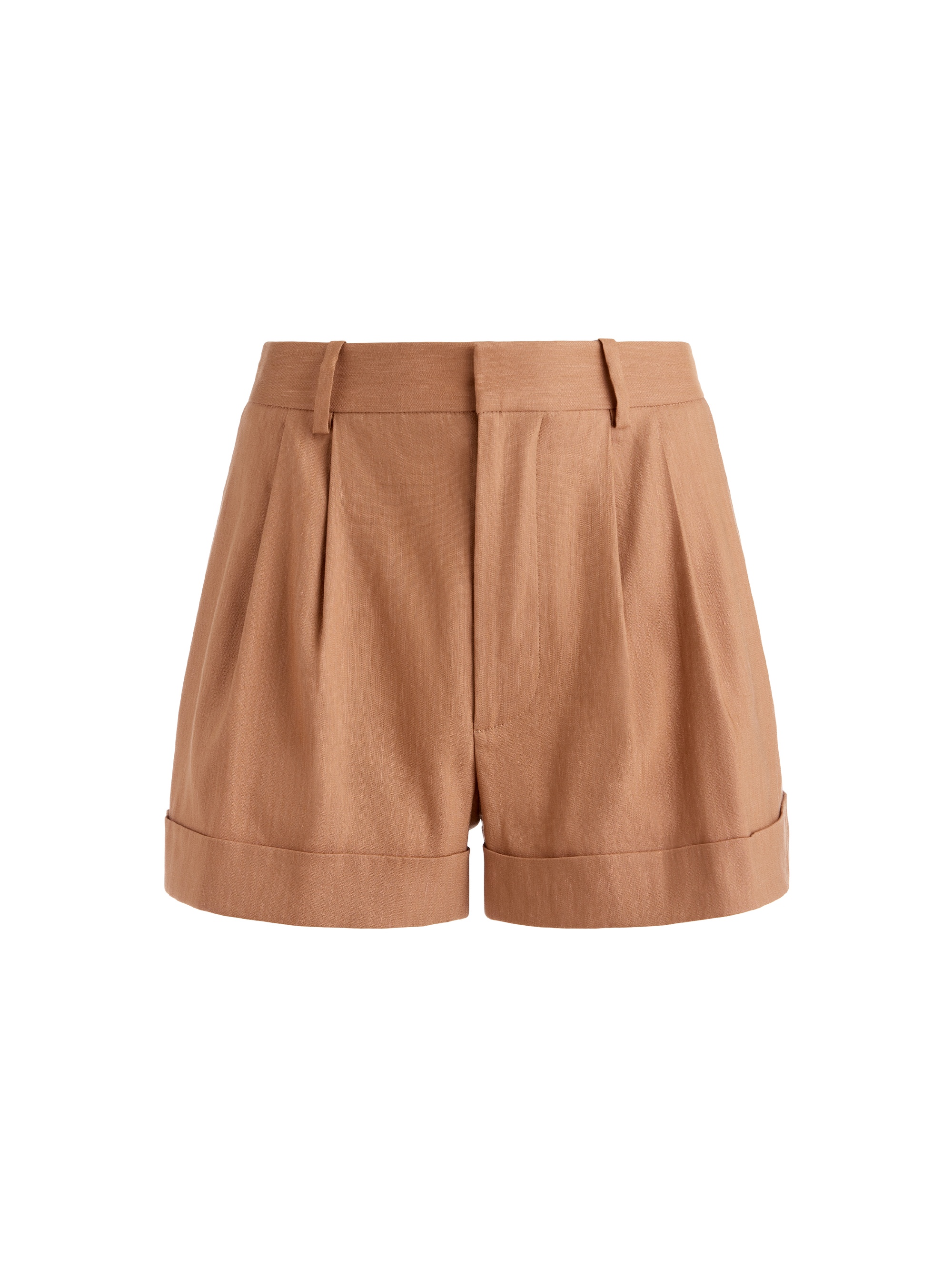 CONRY LINEN PLEATED CUFF SHORT - 1