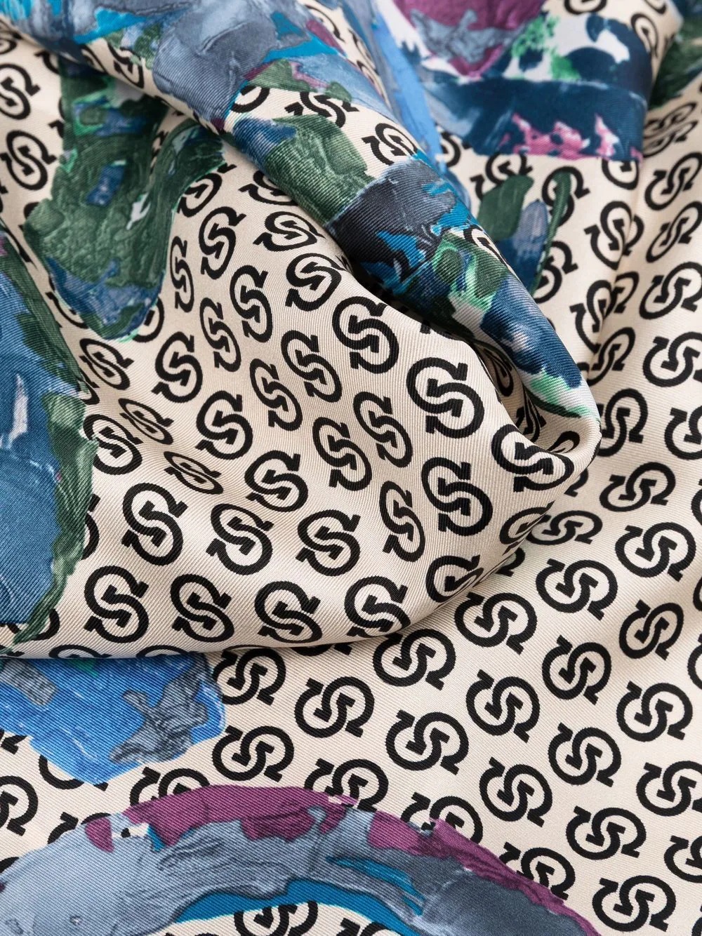 Gancini Galore silk scarf - 4