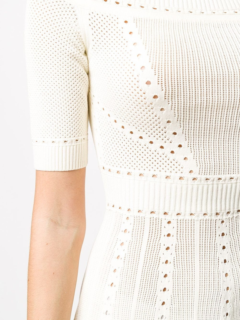 open-knit flared dress 5