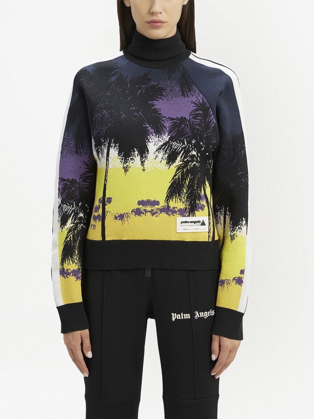 Palm Sunset-print roll-neck jumper - 3