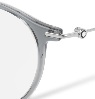 Montblanc Round-Frame Silver-Tone and Acetate Optical Glasses outlook