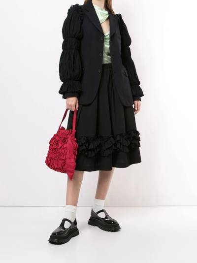 Comme Des Garçons ruched sleeve jacket outlook