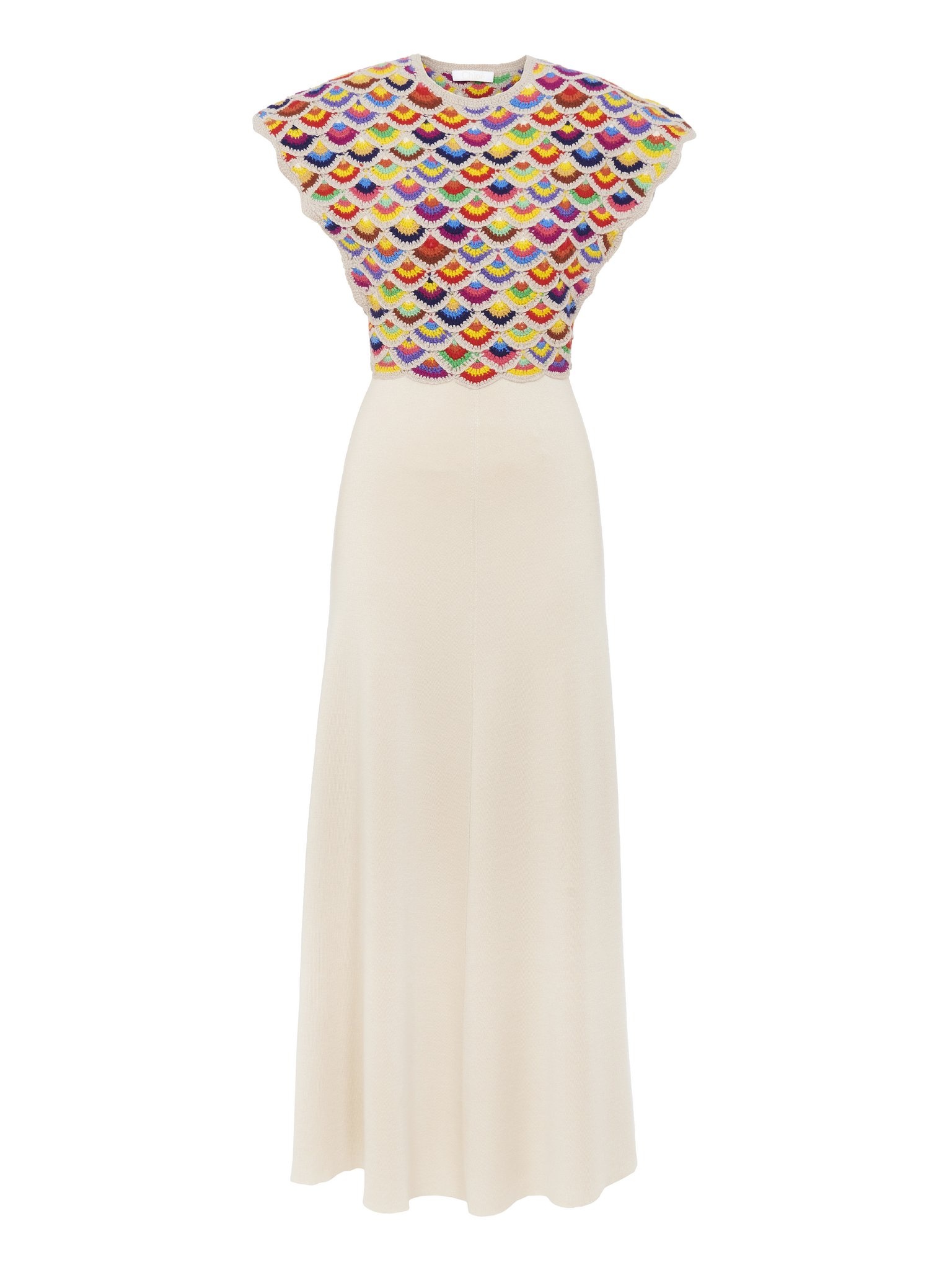 WING-SHOULDER FLARED DRESS - 1