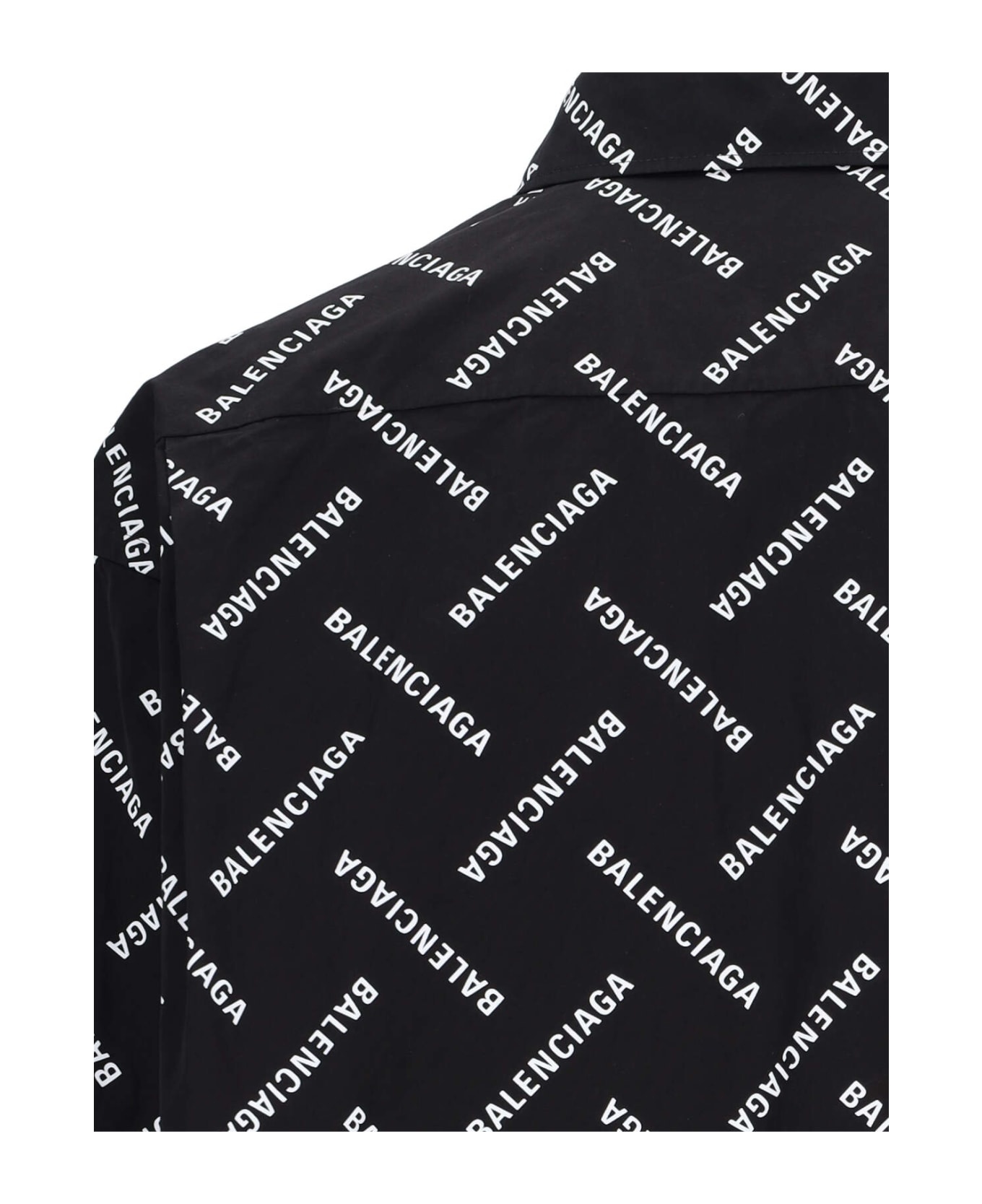 Allover Logo Printed Long-sleeved Shirt - 4