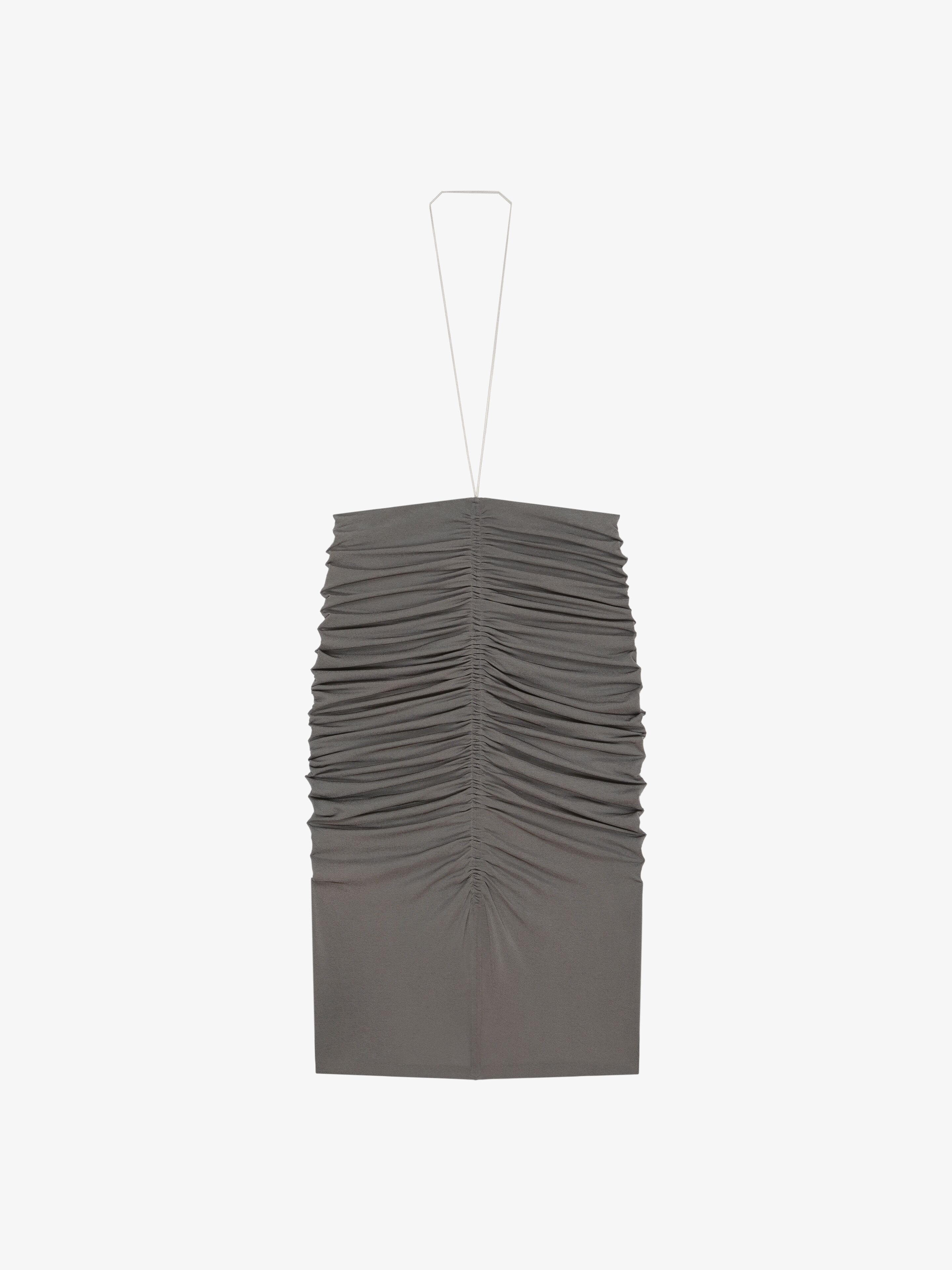 RUCHED SKIRT IN CREPE WITH CHAIN - 1