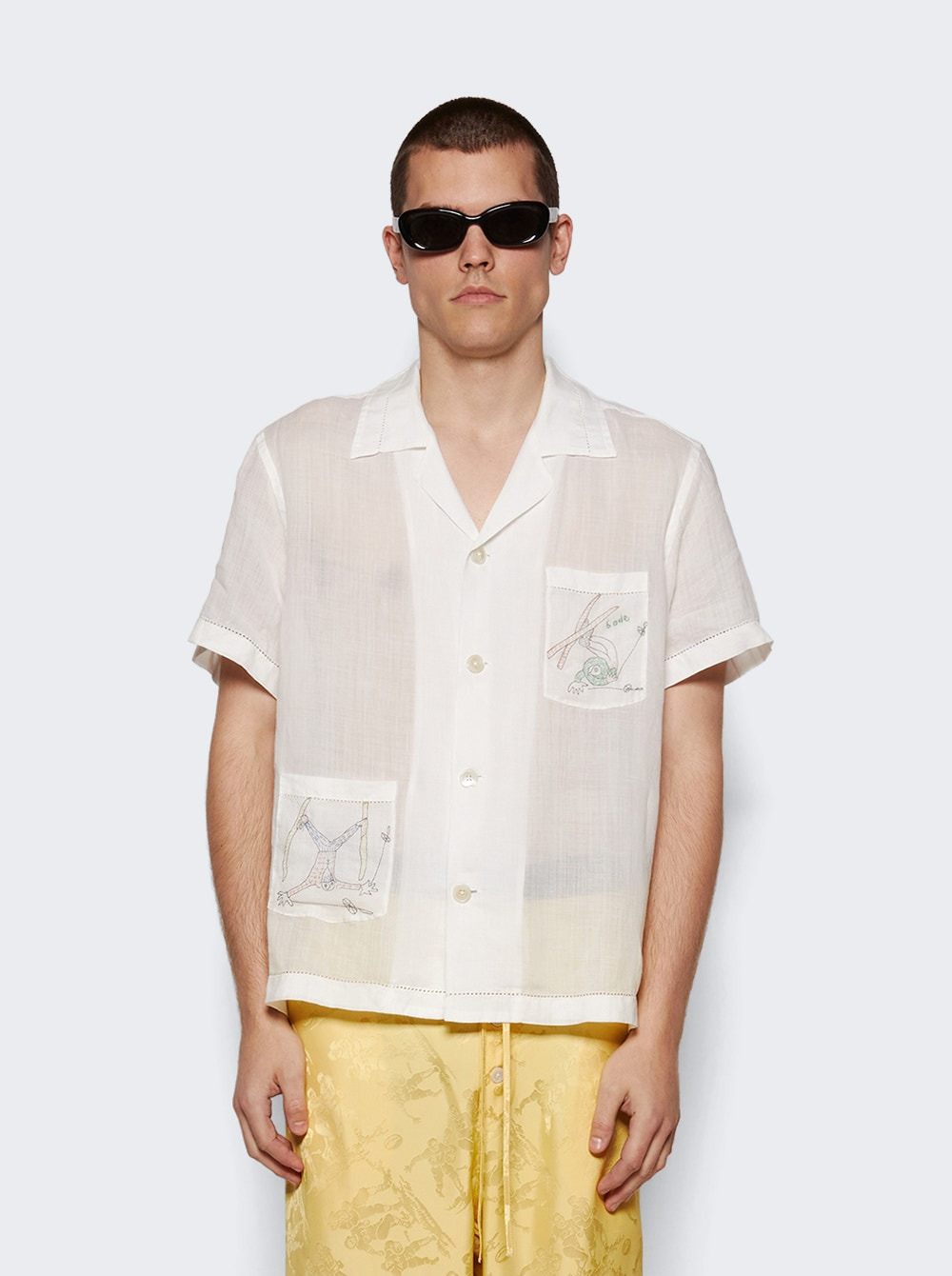 Skiers Linen Shirt White - 3