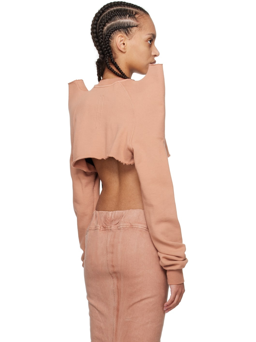 Pink Cropped Tecsweat Sweatshirt - 3