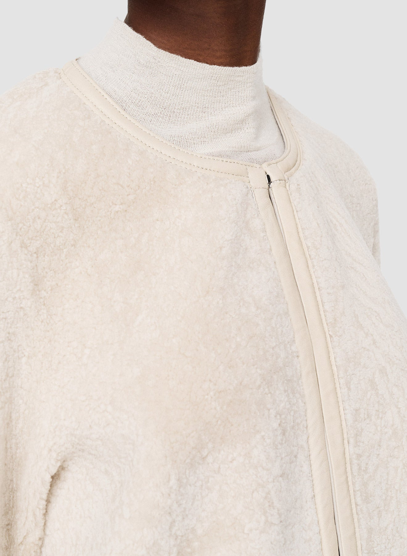 Maurice Embossed Shearling Jacket - 4
