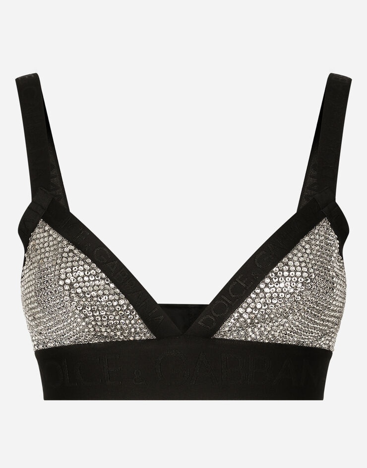 Triangle bra with fusible rhinestones - 1