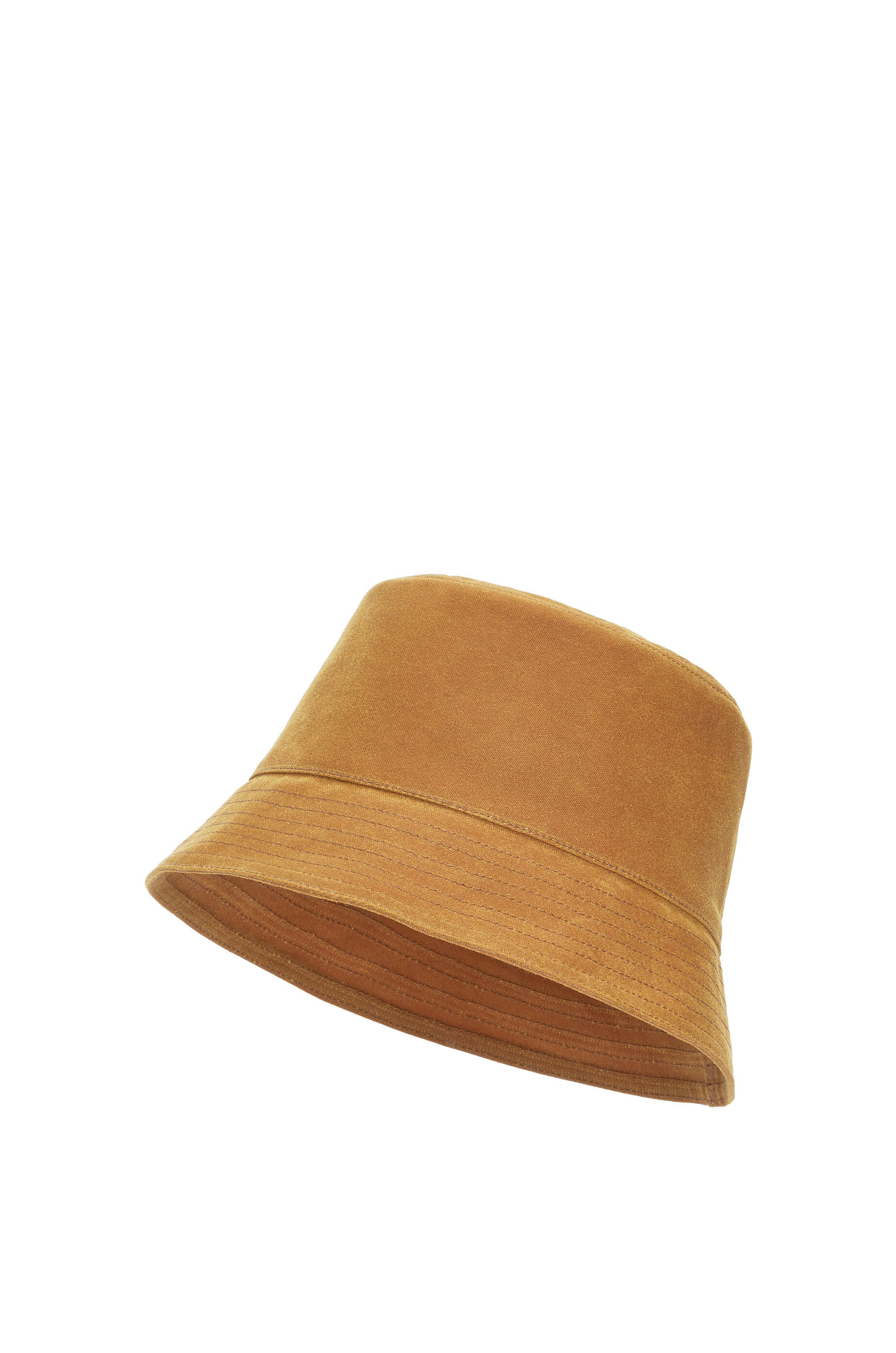 Bucket hat in waxed canvas and calfskin - 2