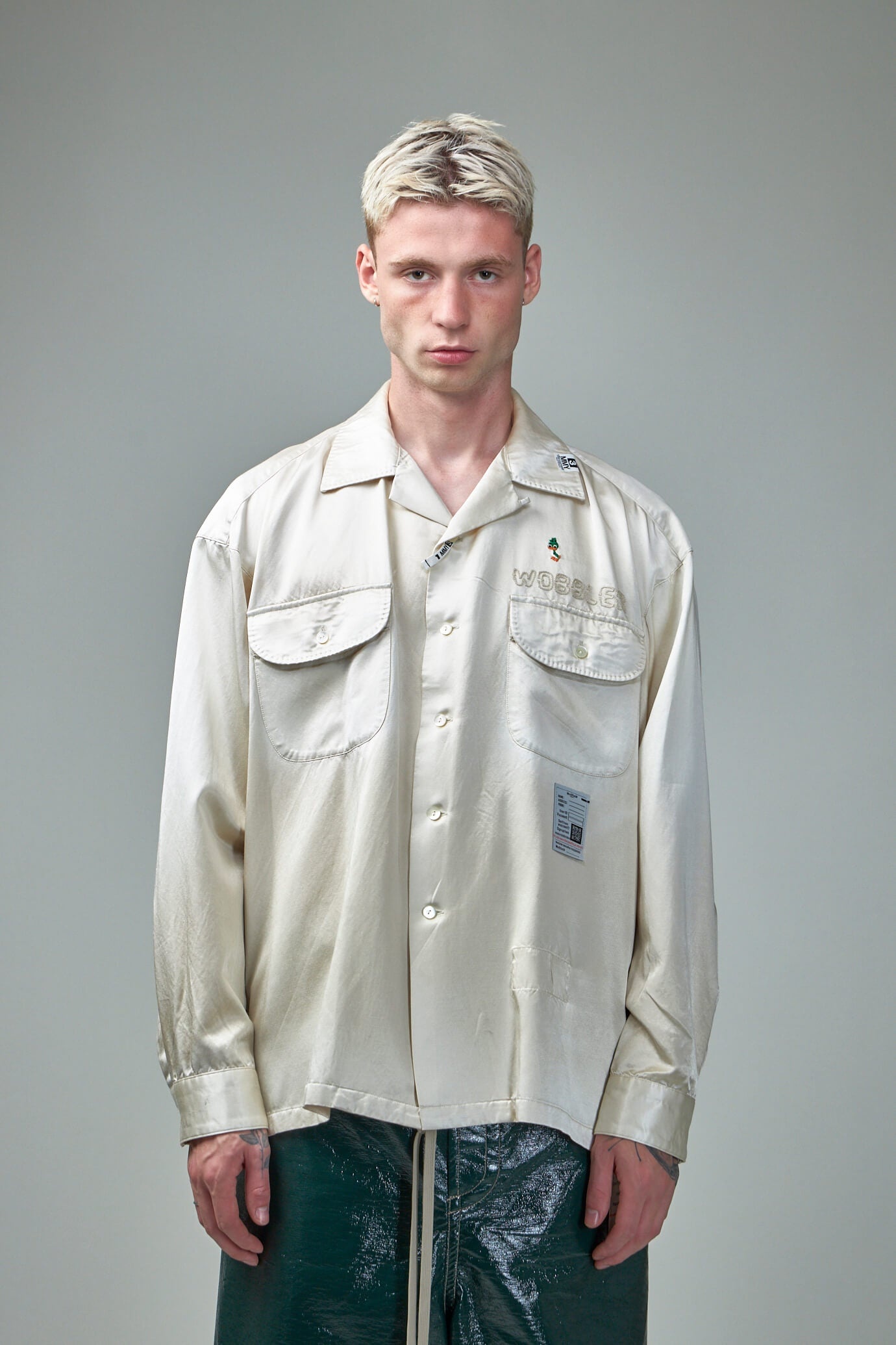 Bleached L/S Satin Shirts - 1