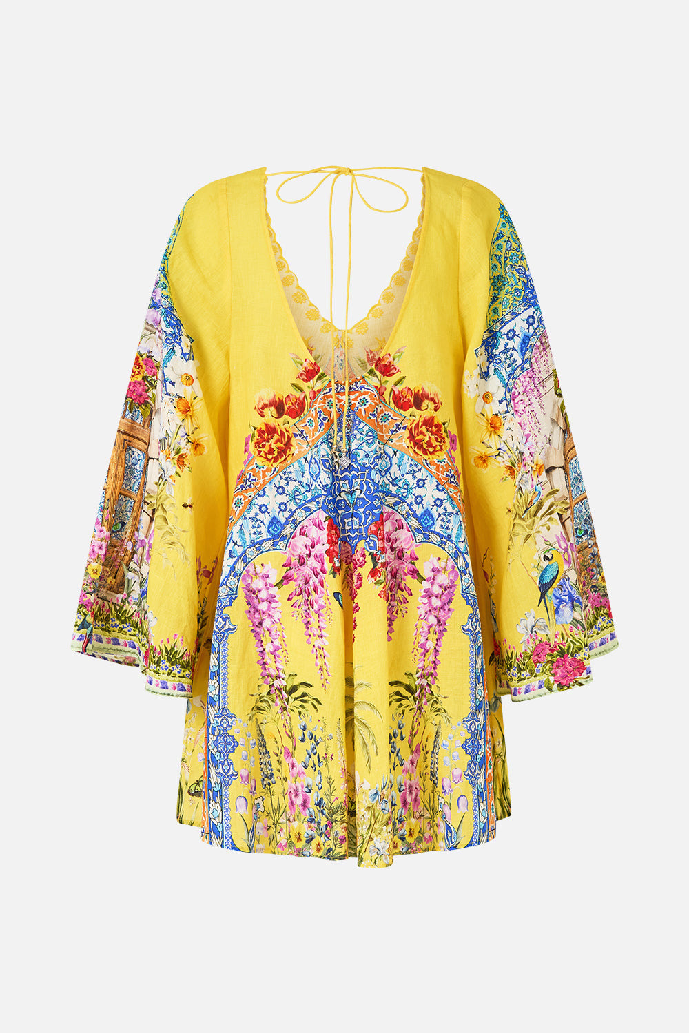POCKET DRESS WITH LOW BACK & WIDE SLEEVES - 8