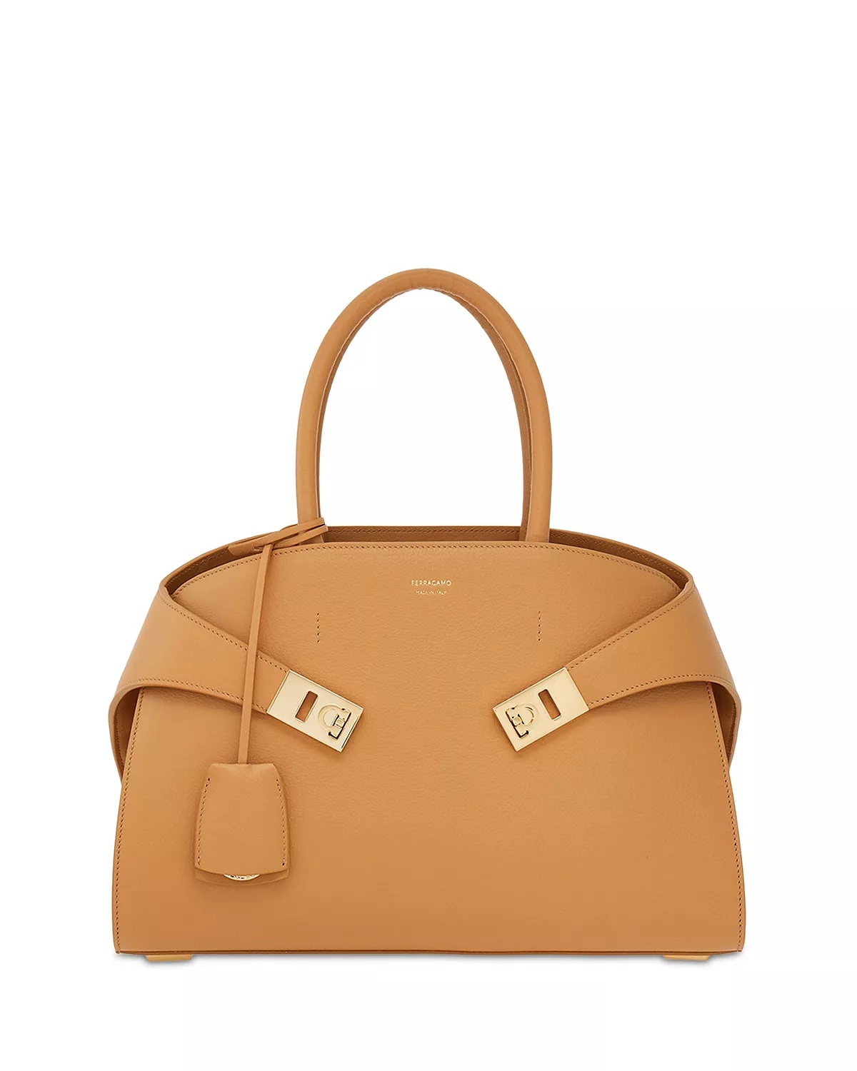 Hug Top Handle Leather Handbag - 1