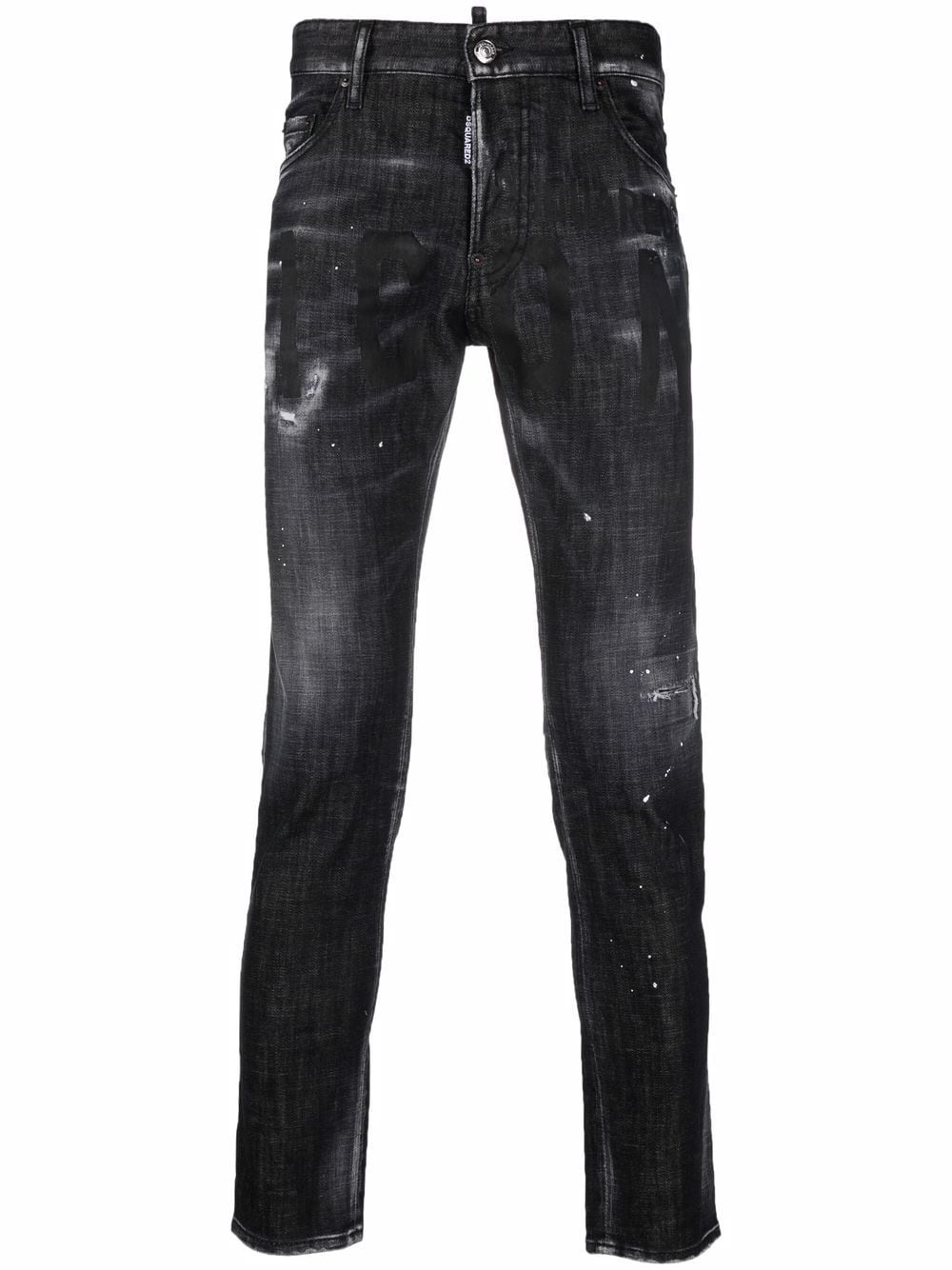 distressed-effect skinny jeans - 1