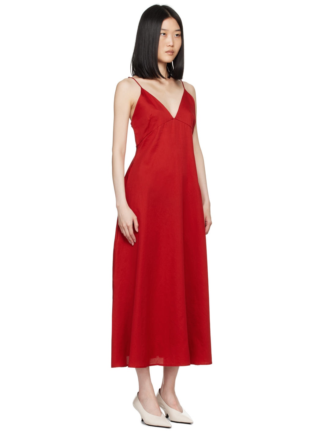 Red Yoko V Midi Dress - 2