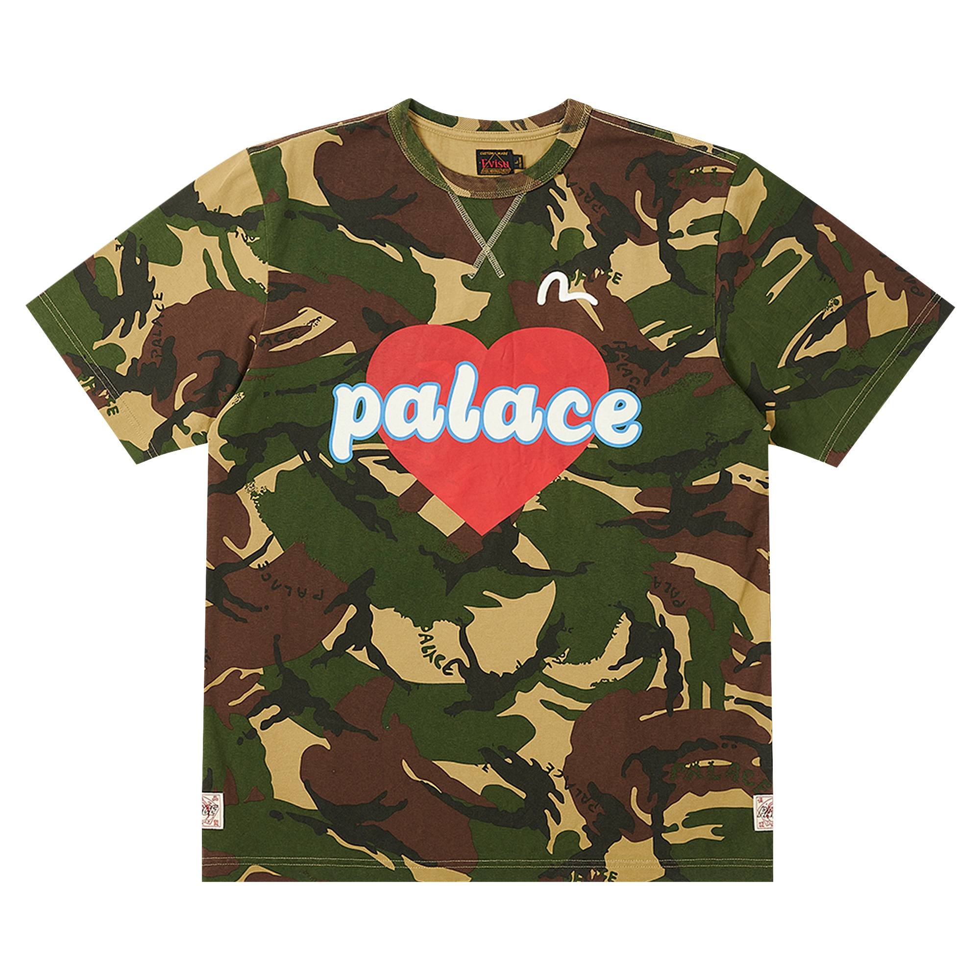 Palace x Evisu Heart T-Shirt 'Camo' - 1