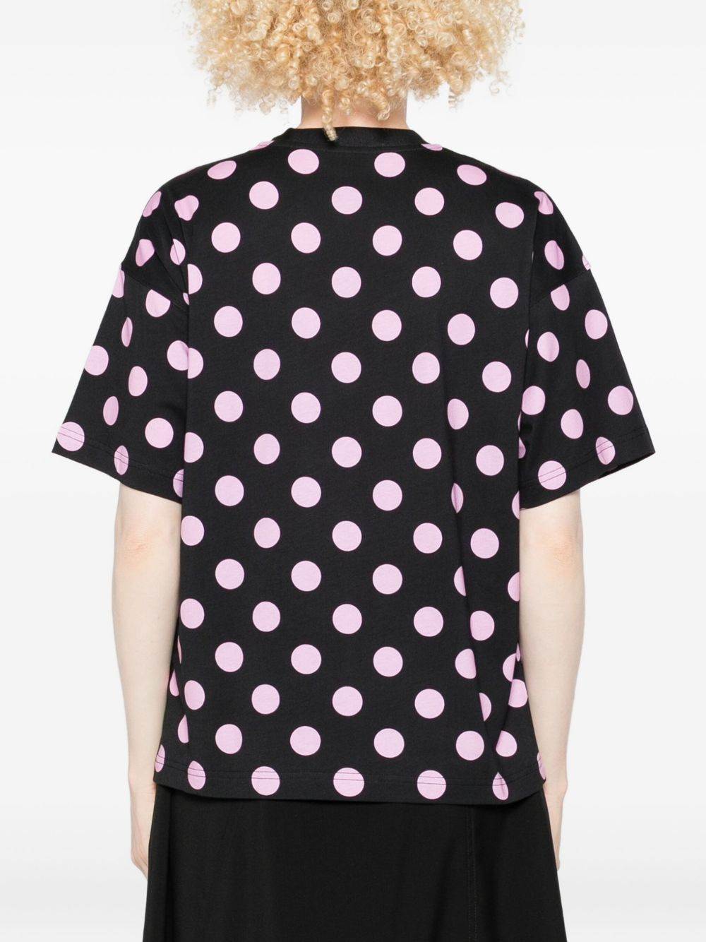polka-dot teddy-print T-shirt - 4