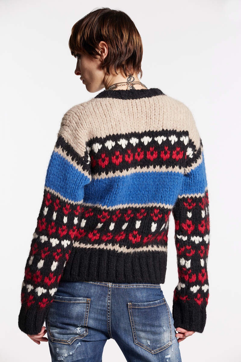 DSQUARED2 WOOL JACQUARD KNIT - 2
