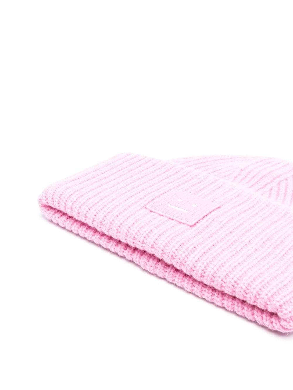face-patch ribbed-knit beanie - 2
