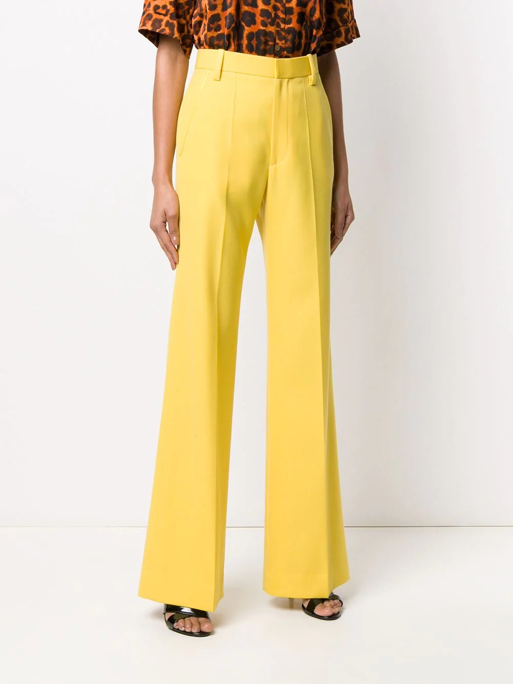 high-waisted wide leg trousers - 3