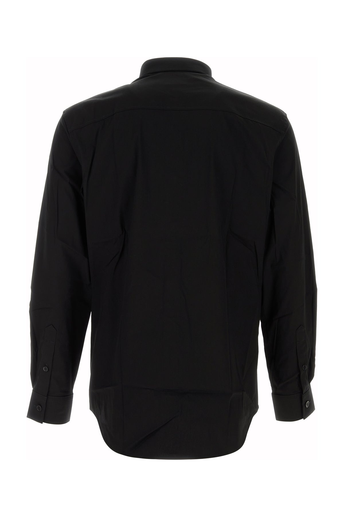 Black stretch poplin shirt - 2