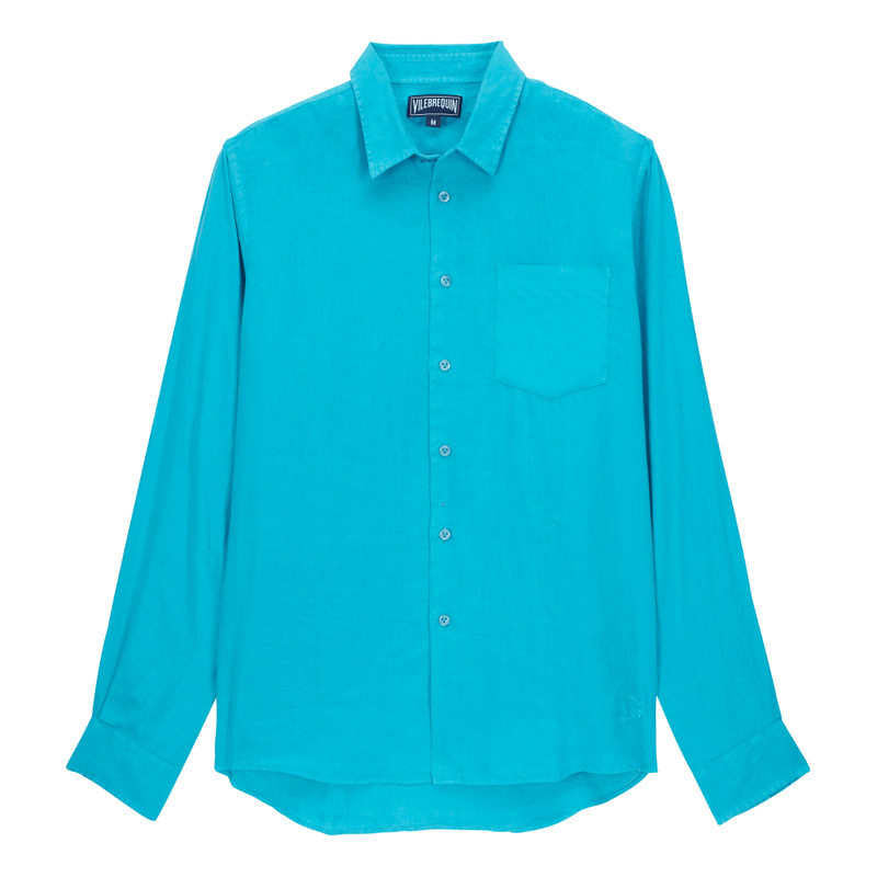 Men Linen Shirt Solid - 1