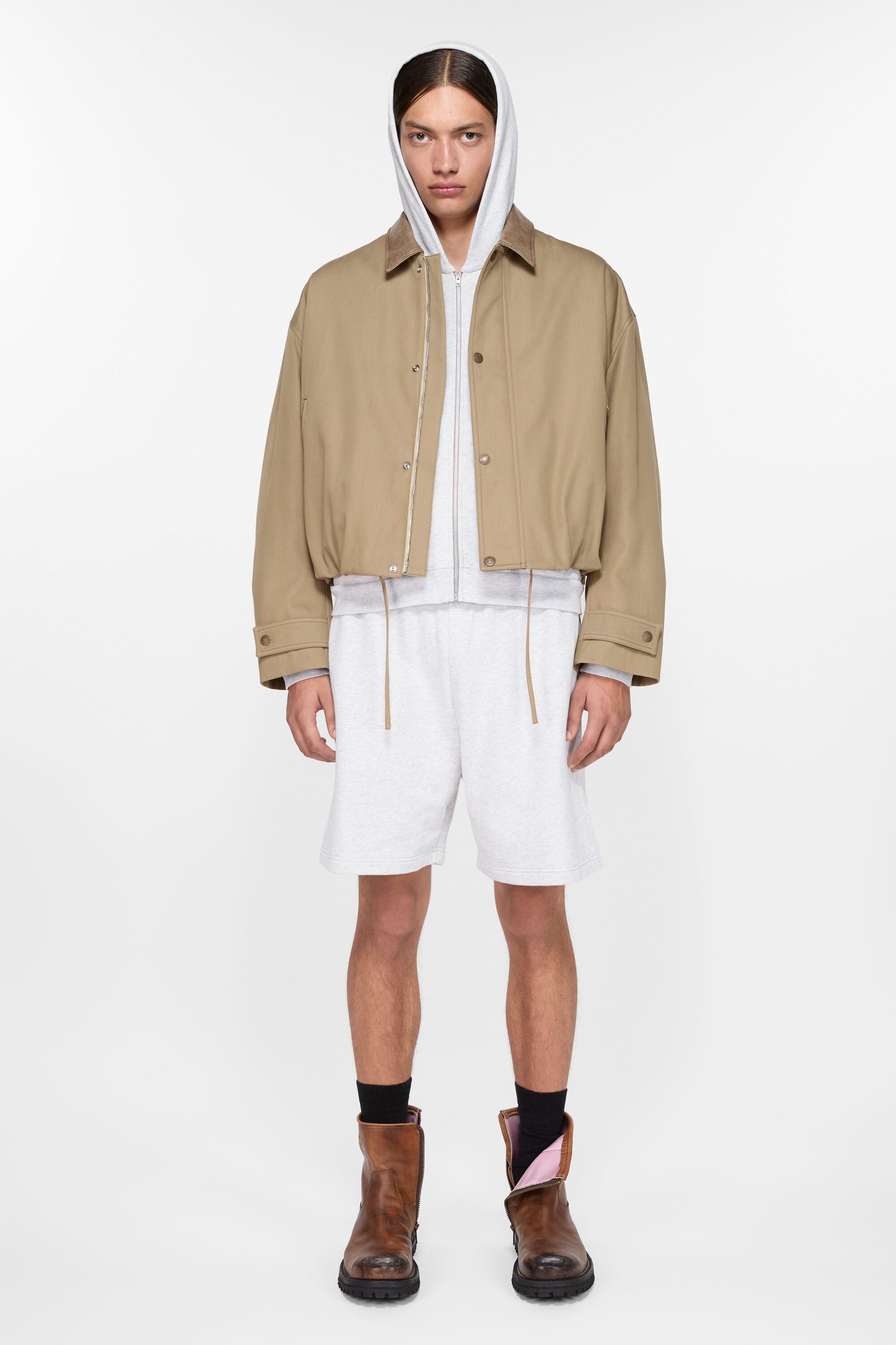 Acne Studios Twill jacket - Khaki beige | REVERSIBLE