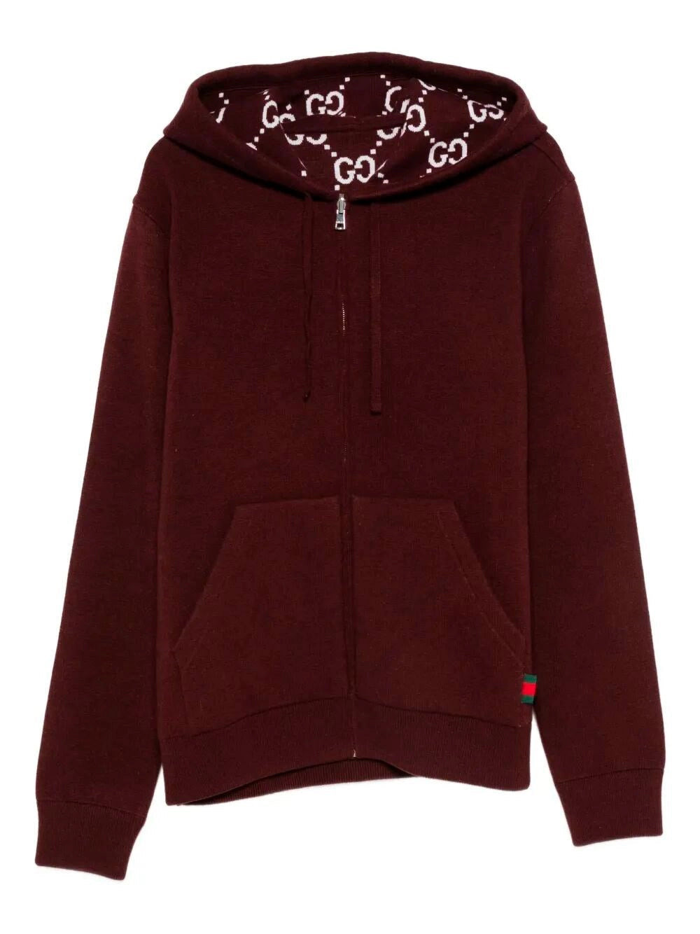 Gucci Men Reversible `Gg` Wool Hooded Zip Jacket - 1