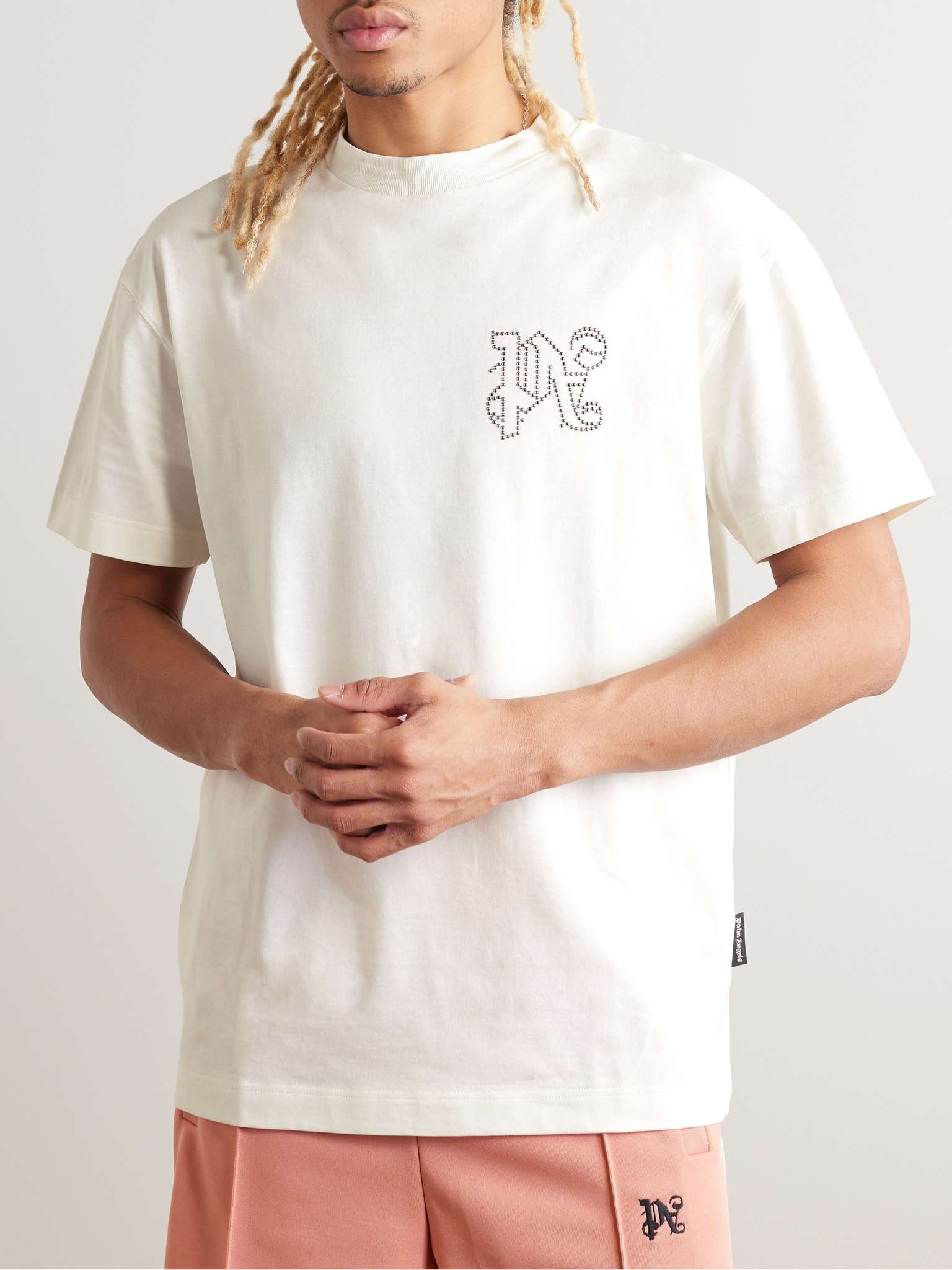 Studded Cotton-Jersey T-Shirt - 3