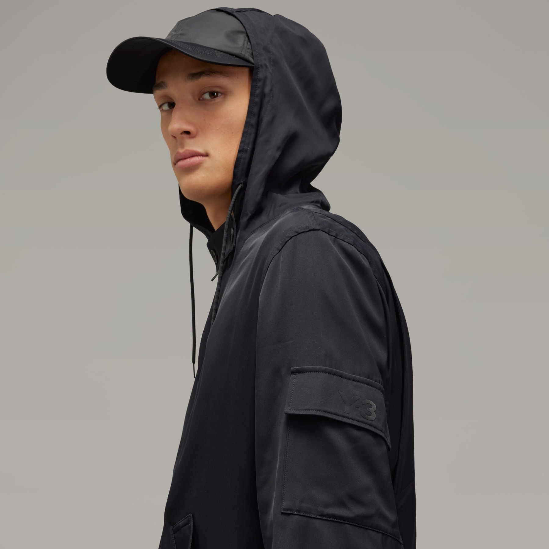 Y-3 Rayon Twill Hooded Top - 8