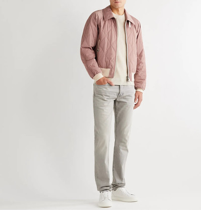 TOM FORD Leather-Trimmed Quilted Shell Bomber Jacket outlook