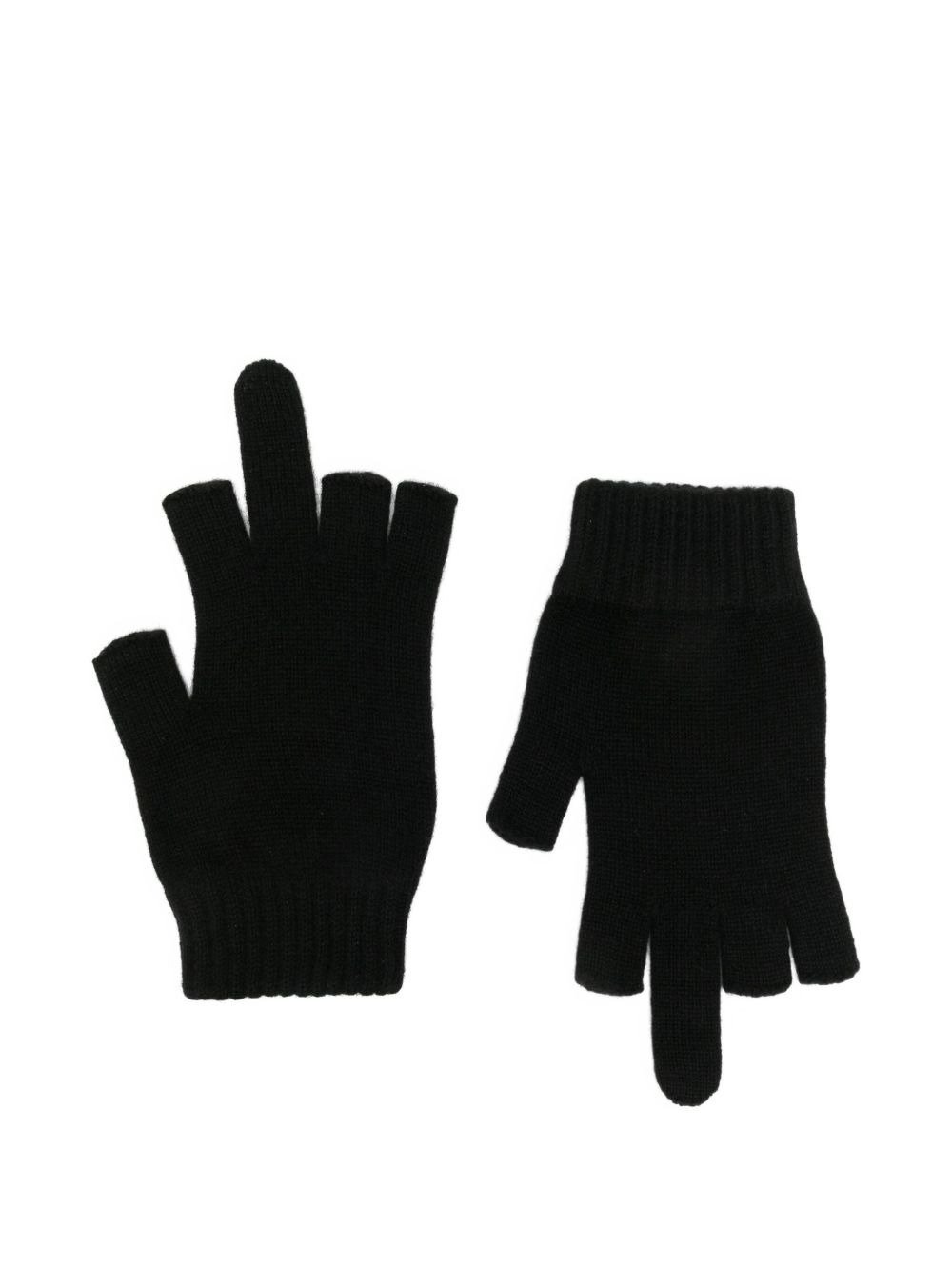 logo-embroidered gloves - 2