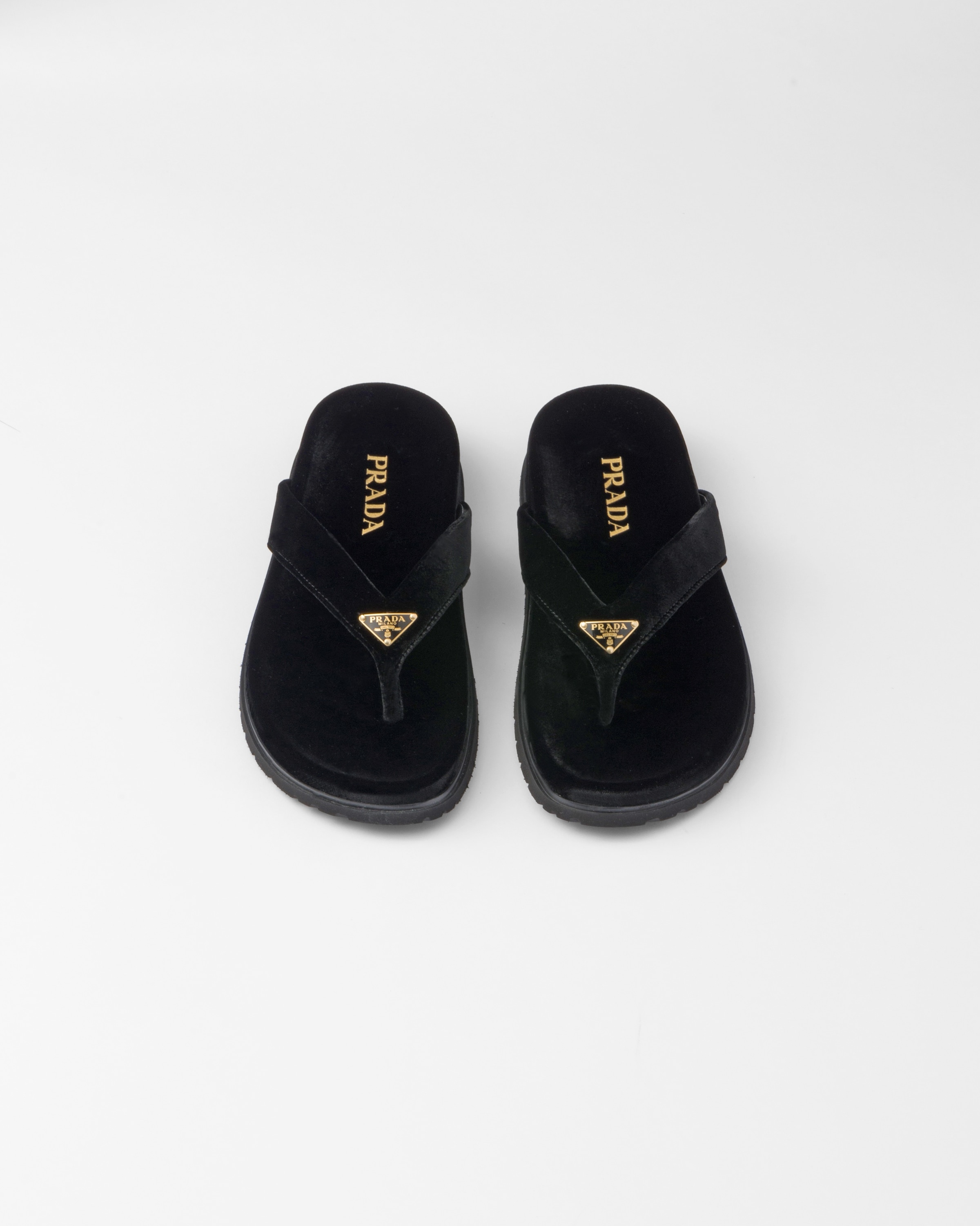 Velvet thong flip-flops - 3