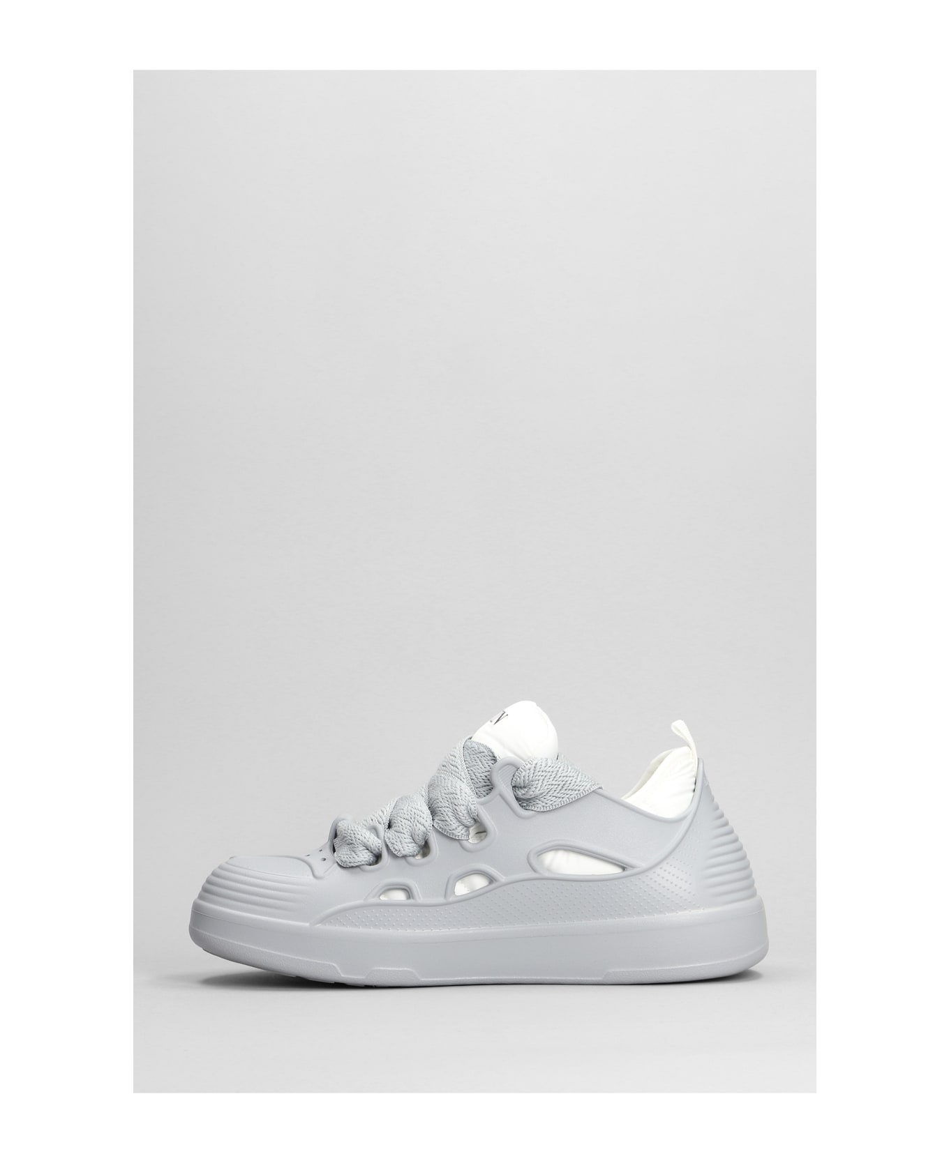 Curb Block Sneakers In Grey Polyethylene - 3
