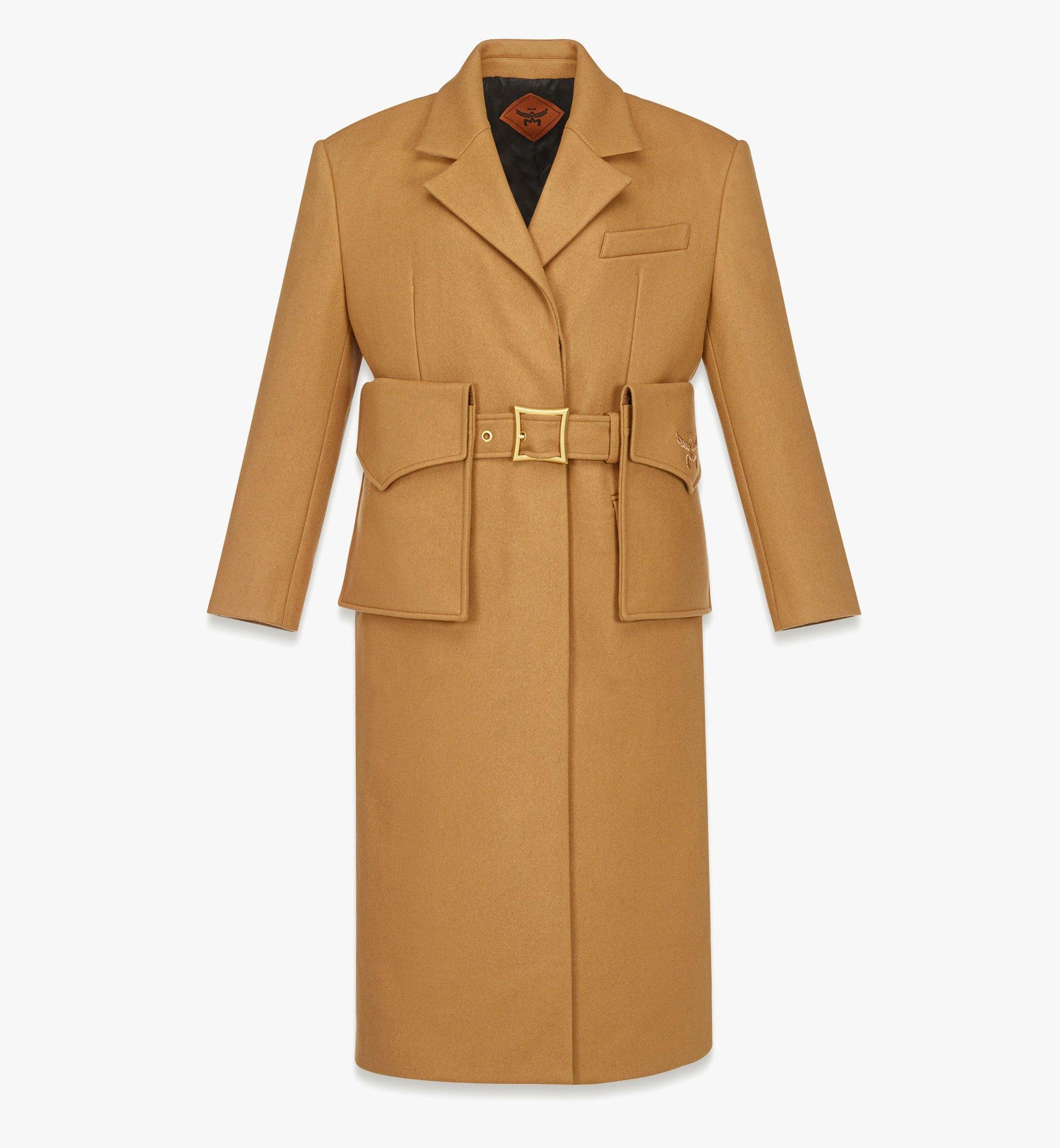 Wool-Cashmere Coat w/ Pocket Belt - 1