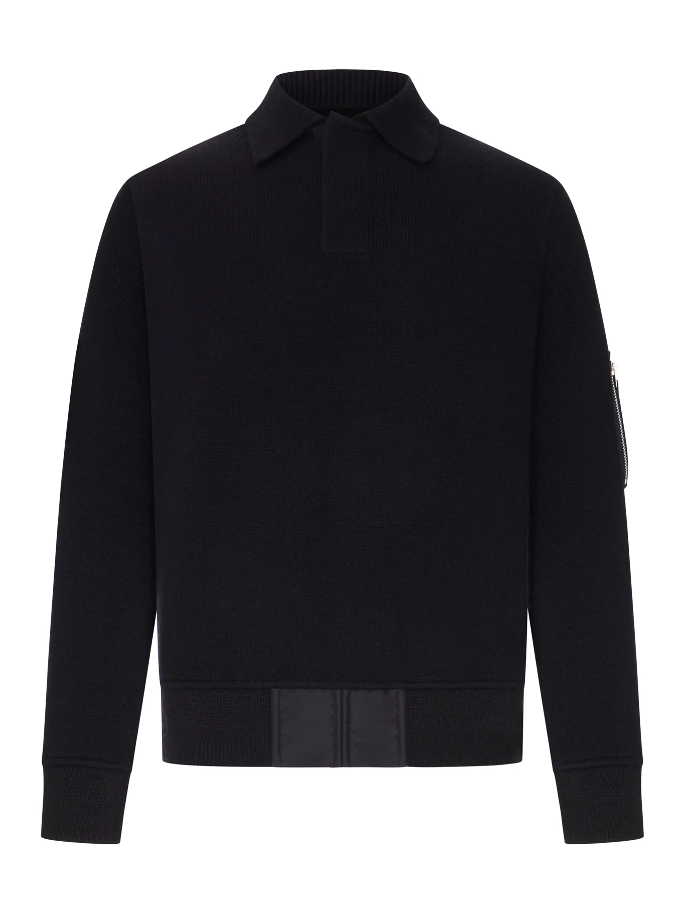 KNITTED POLO SHIRT WITH ZIP DETAIL - 1