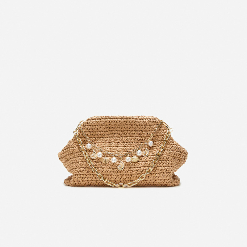 Raffia Charm Shoulder Bag 1