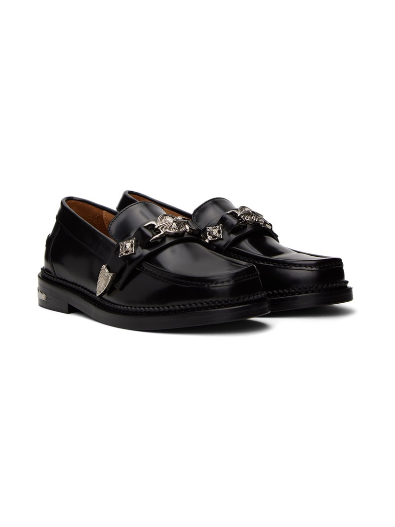 버클 세부 가죽 loafers 4